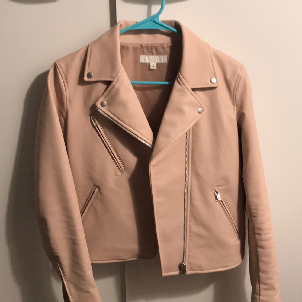 Uniqlo PINK leather jacket